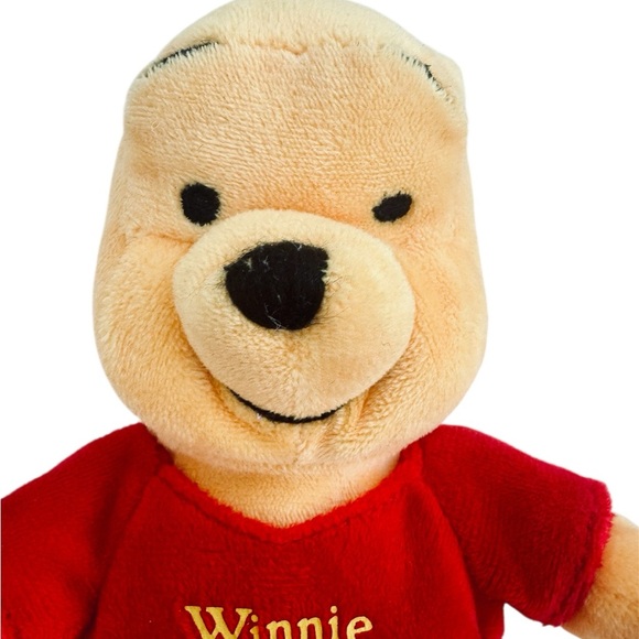 VTG Winnie The Pooh - Pooh Disney Rare Bean Bag Plush Bear 8" - Picture 3 of 4